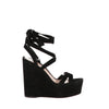 Gianvito Rossi Black Suede Wedges - 2010s Second hand