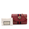 Secondhand Gucci Mini Leather Rajah Web Chain Crossbody