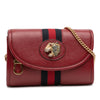 Secondhand Gucci Mini Leather Rajah Web Chain Crossbody