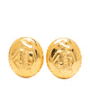 Chanel Gold Plated Mademoiselle Oval Clip On Earrings Secondhand