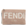Fendi Shearling Logo Flat Pouch Secondhand