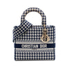 Dior Medium Embroidered Canvas Houndstooth Lady Dior Secondhand