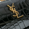 Saint Laurent Mini Croc Embossed Patent Monogram Lou Camera Bag Secondhand