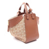 LOEWE Small Raffia and Leather Hammock Bag Secondhand