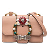 Miu Miu Goatskin Madras Soft Calf Crystal Embellished Crossbody Secondhand