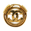 Chanel Gold Plated CC Brooch Secondhand