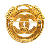 Chanel Gold Plated CC Brooch Secondhand