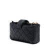 Chanel CC Quilted Lambskin O Mini Faux Pearl Chain Phone Holder Clutch Secondhand