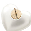 Chanel CC Gold Plated Faux Pearl and Rhinestone Heart Earrings Secondhand