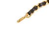 Chanel Gold Plated Leather Woven Medallion Chain Belt Secondhand