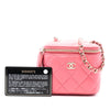 Chanel Mini Quilted Lambskin Top Handle Vanity Case With Chain Secondhand