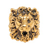 Gucci Gold Plated Lion Head Ring Secondhand