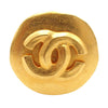 Chanel CC Gold Plated Round Clip On Earrings Secondhand