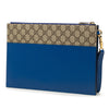 Gucci GG Supreme and Calfskin Cut Out Interlocking G Clutch Secondhand
