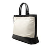 Saint Laurent Bicolor Canvas and Leather Cabas Tote Secondhand