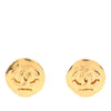 Secondhand Chanel CC Gold Plated Round Clip On Earrings