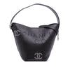 Chanel Calfskin and Tweed Small Piercing Light Bucket Bag Secondhand