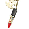 Chanel Gold Plated CC Lipstick Pendant Necklace Secondhand