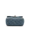 Chanel Mini Square CC Quilted Denim Single Flap Secondhand