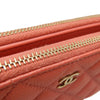 Chanel CC Quilted Caviar Double Zip Clutch With Chain Secondhand