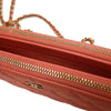 Chanel CC Quilted Caviar Double Zip Clutch With Chain Secondhand