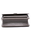 Saint Laurent Croc Embossed Leather Monogram Sunset Chain Wallet Secondhand