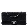 Chanel CC Quilted Iridescent Fabric East West Flap Secondhand