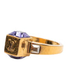 Louis Vuitton Gold Plated Crystal Gamble Cocktail Ring M Secondhand