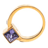 Louis Vuitton Gold Plated Crystal Gamble Cocktail Ring M Secondhand
