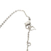 Dior Brass Crystal Embellished Triple Spell Out Charm Necklace Secondhand