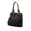 Celine Embossed Leather Trimmed Macadam Canvas Vertical Tote Secondhand