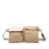 Gucci GG Canvas Web Double Pocket Belt Bag Secondhand