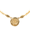 Chanel CC Gold Plated Round Pendant Necklace Secondhand