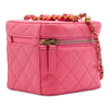 Chanel Small CC Quilted Lambskin Vanity Case With Chain Secondhand