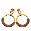Secondhand Hermès Gold Plated Barenia Loop Earrings
