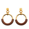 Secondhand Hermès Gold Plated Barenia Loop Earrings