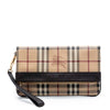 Burberry Haymarket Check Coated Canvas Adeline Fold over Clutch Secondhand