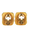 Chanel Gold Plated CC Square Clip On Earrings Secondhand