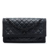 Chanel CC Quilted Lambskin and Grosgrain So Black Flap Secondhand