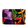 Balenciaga Velvet BB Floral Print Wallet On Chain Secondhand