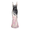 Secondhand Roberto Cavalli Zebra and Rose Pattern Knot Dress - '00s