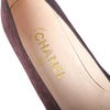Secondhand Chanel Chocolate Brown Suede CC Pumps - '90s
