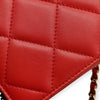 Secondhand Chanel Lambskin Quilted Wallet on Chain - '10s