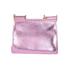Secondhand Dolce & Gabbana Small Miss Sicily Metallic Pink Python Top-Handle Bag