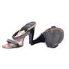 Secondhand Lerre Floral Print Rhinestone High-Heel Sandals - '00s