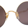 Cartier Vintage Mayfair Round Half Frame Gold Sunglasses - '90s
