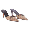 Secondhand Gucci GG Canvas Pointed-Toe Mule Heels - '00s