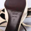 Secondhand Prada Fall/Winter 2000 Ivory Leather Pointed-Toe Slingback Pumps - '00s