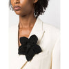 Chanel Black Knitted Camélia Brooch - '90s Second hand