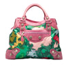 Balenciaga Lambskin and Satin Floral Print Motocross Giant 21 Brief Satchel Secondhand